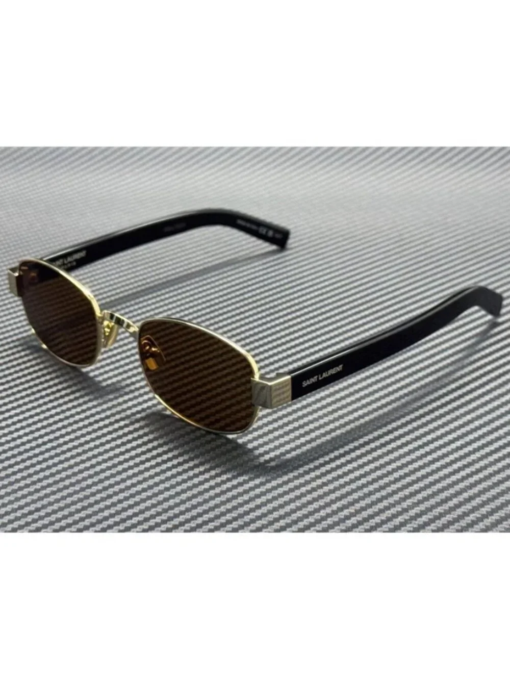 New Saint Laurent Men Gold Sunglasses 53-22-145